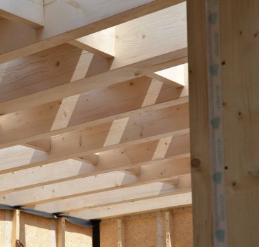 Installation plancher ossature bois