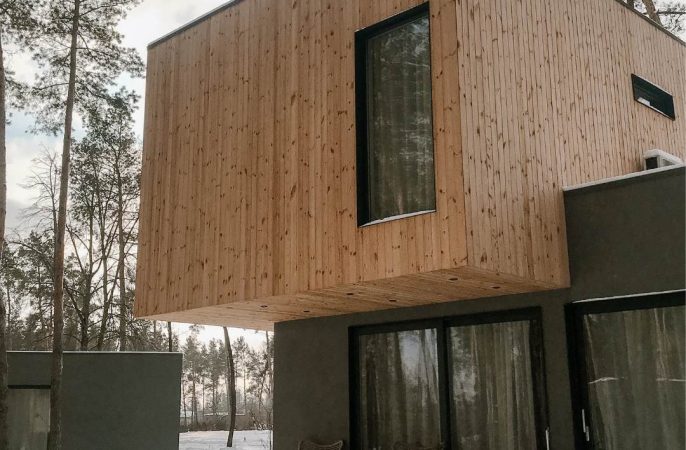 Maison en bois extérieur